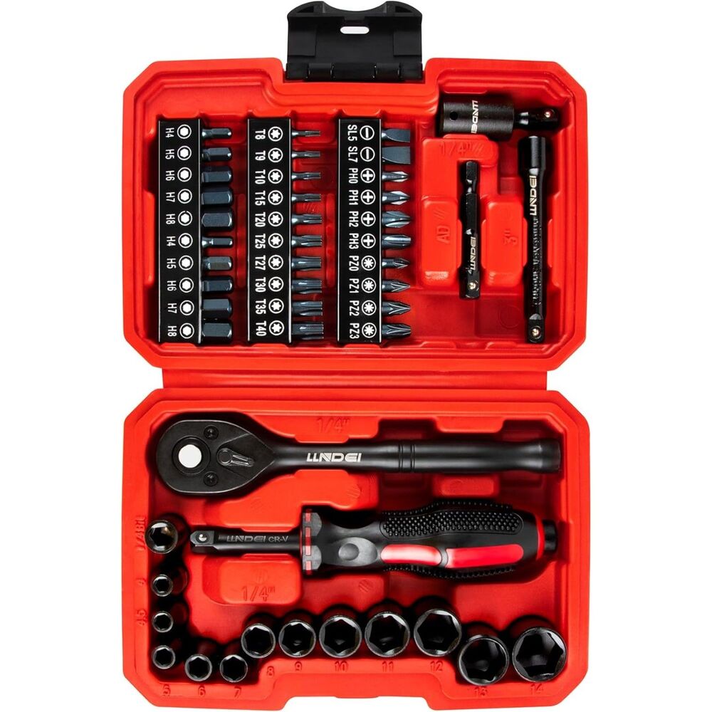 48 Piece 1/4" Mini Socket Ratchet Wrench Set